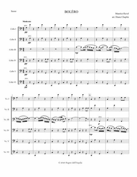 Bolero For Cello Quintet Or Sextet Page 2