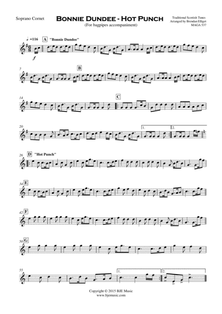 Bonnie Dundee Hot Punch Medley Brass Band Score And Parts Pdf Page 2