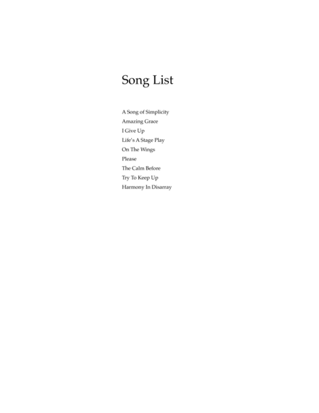 Book Of 9 Songs Page 2