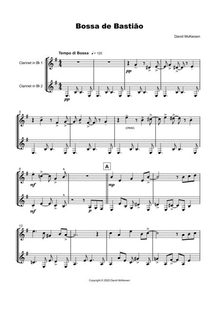 Bossa De Bastio For Clarinet Duet Page 2
