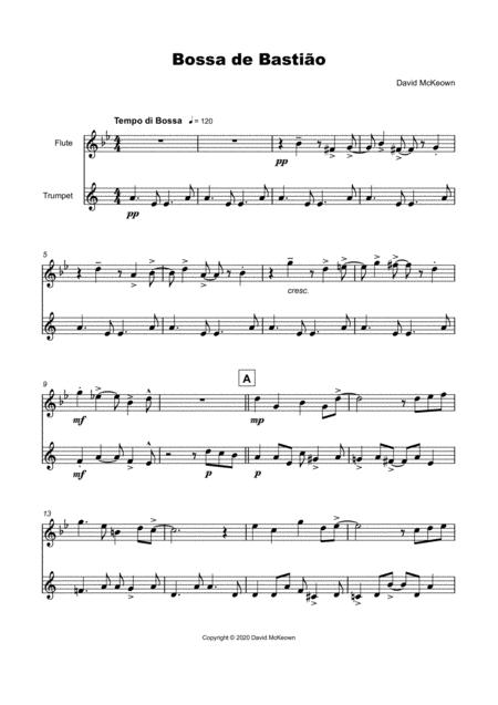 Bossa De Bastio For Flute And Trumpet Duet Page 2
