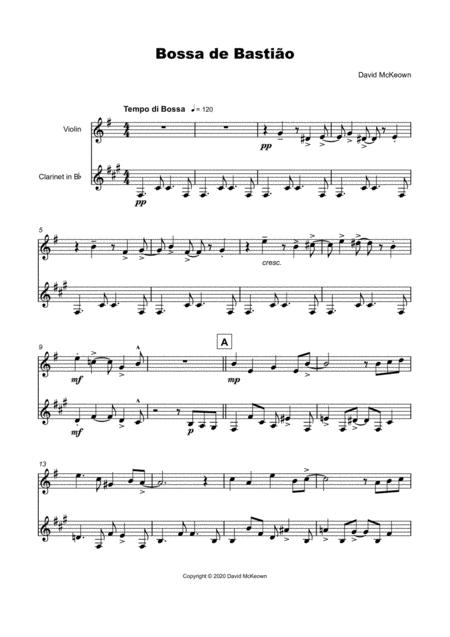 Bossa De Bastio For Violin And Clarinet Duet Page 2