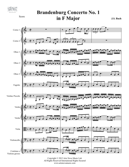 Brandenburg Concerto No 1 In F Major Bwv 1046 Page 2