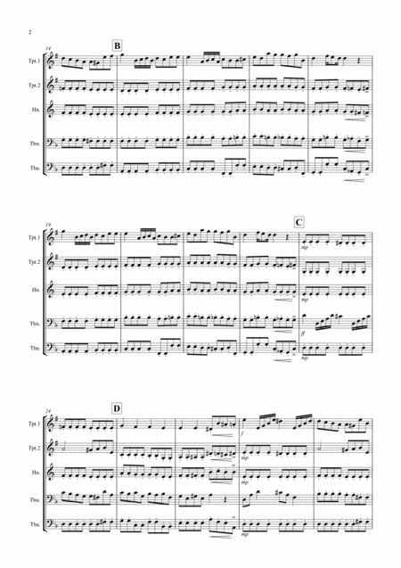 Brass Quintet No 3 The Tour Movement 3 Page 2