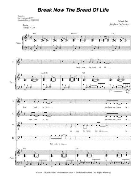 Break Now The Bread Of Life For Satb Page 2