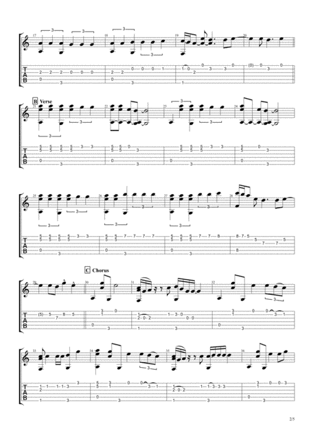 Breakdown For Solo Fingerstyle Guitar Page 2