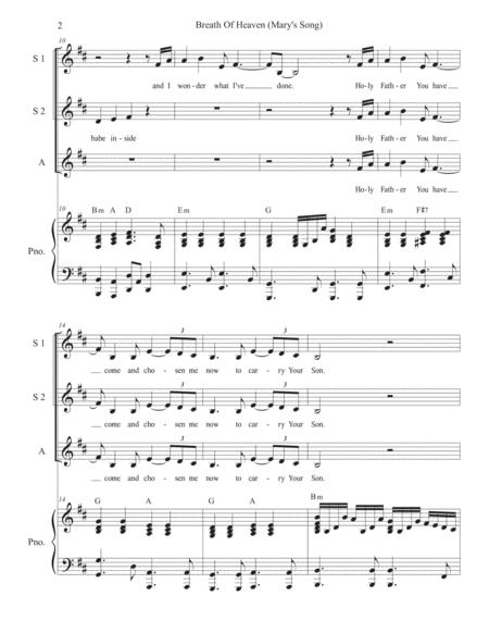 Breath Of Heaven Mary Song For Vocal Trio Ssa Page 2