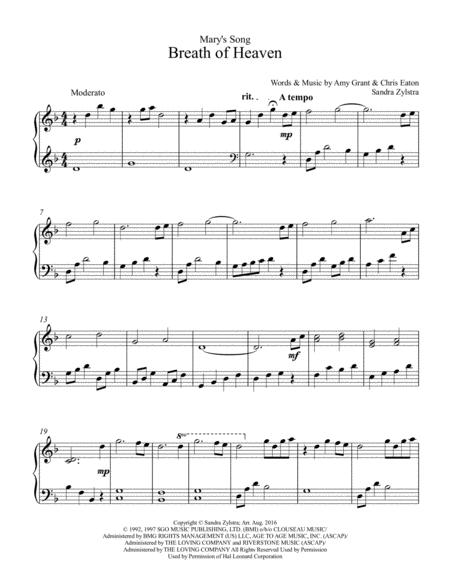 Breath Of Heaven Marys Song Early Intermediate Piano Solo Page 2