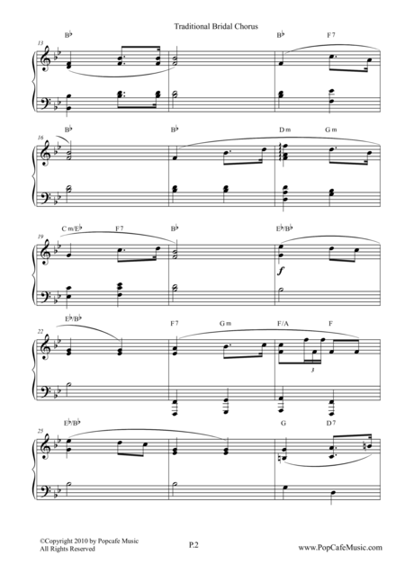 Bridal Chorus Contemporary Edition In Bb Key Page 2