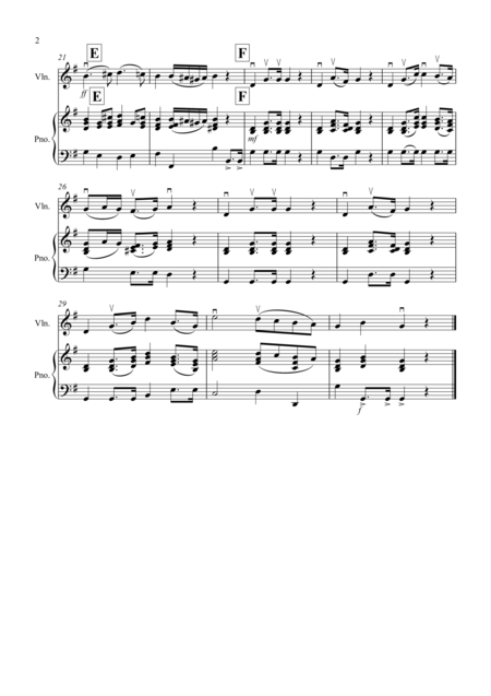 Bridal Chorus Here Comes The Bride For Violin And Piano Page 2