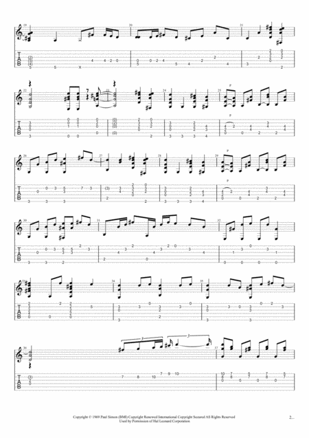 Bridge Over Troubled Water For Solo Fingerstyle Guitar Page 2