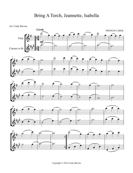 Bring A Torch Jeannette Isabella For Flute And Violin Page 2