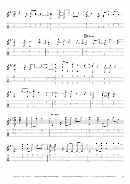 Brown Eyed Girl For Solo Fingerstyle Guitar Page 2