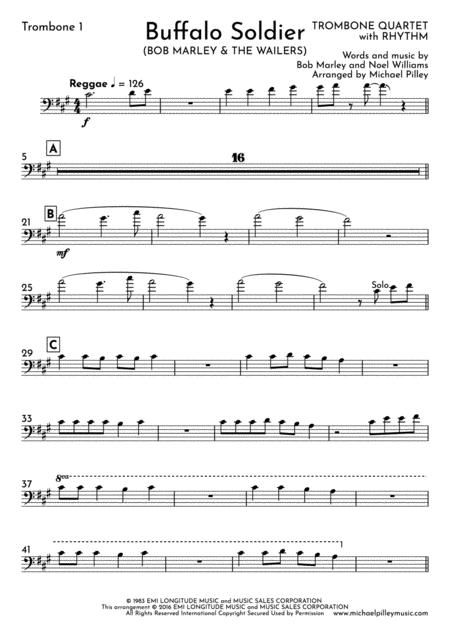 Buffalo Soldier Bob Marley The Wailers Trombone Quartet With Rhythm Page 2