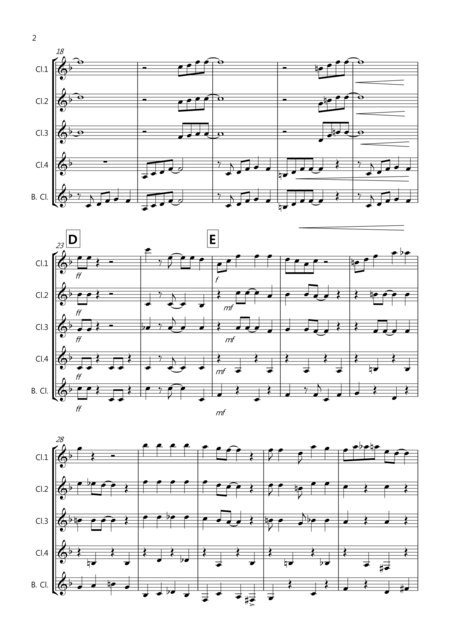 Burnies Ragtime For Clarinet Quintet Page 2