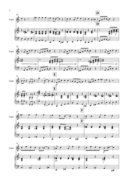 Burnies Ragtime For Euphonium And Piano Page 2