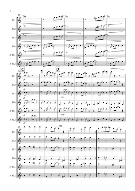 Burnies Ragtime For Flute Quartet Page 2