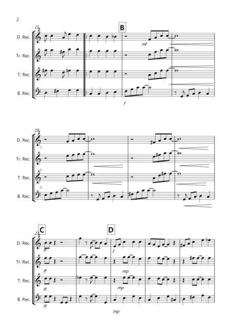 Burnies Ragtime For Recorder Quartet Page 2