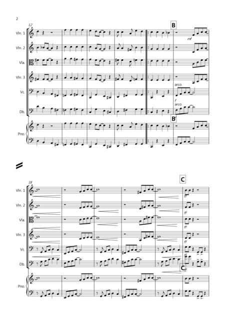 Burnies Ragtime For String Orchestra Page 2