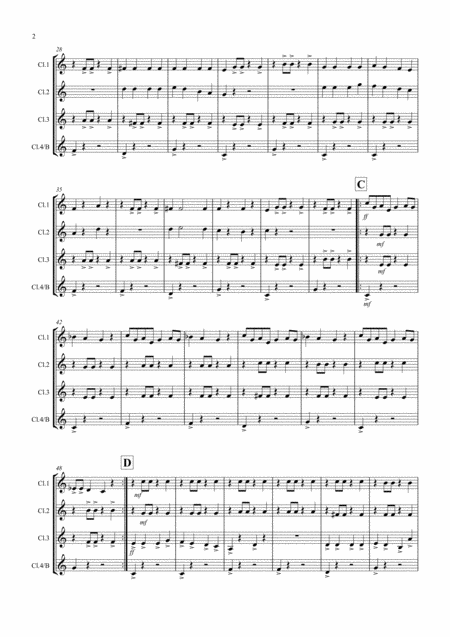 Burnies Reggae 2 For Clarinet Quartet Page 2
