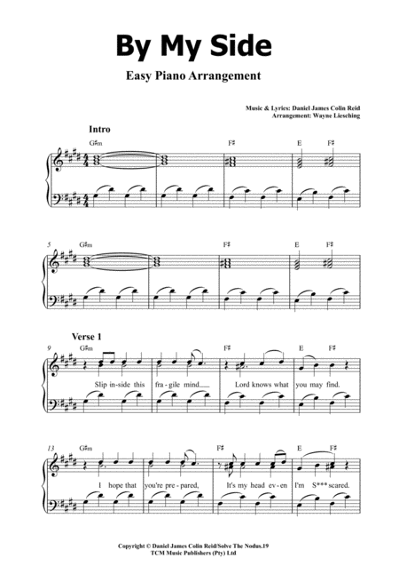 By My Side Easy Piano Arrangement Page 2