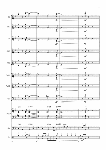 Bye Bye Blackbird For School Jazz Ensemble And Vocals Page 2