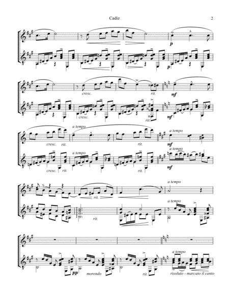 Cadiz Op 47 No 4 For Violin And Guitar Page 2