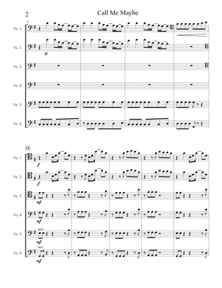 Call Me Maybe Cello Choir Page 2