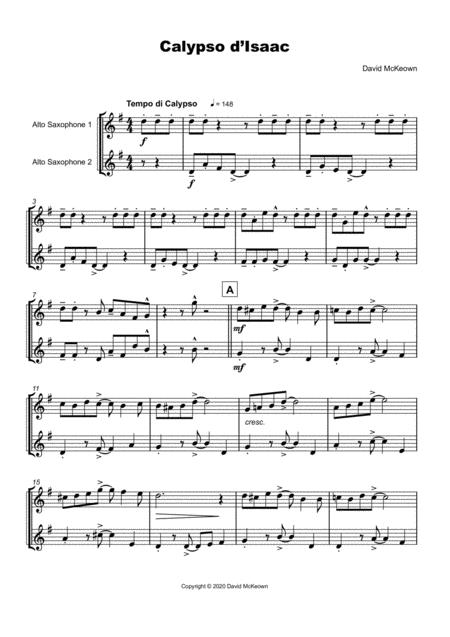 Calypso D Isaac For Alto Saxophone Duet Page 2