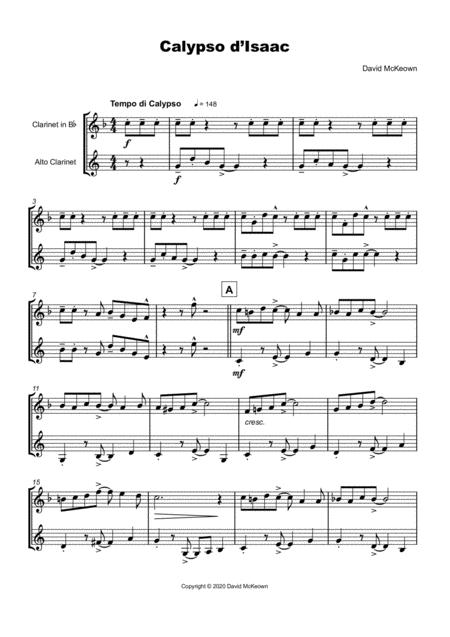 Calypso D Isaac For Clarinet And Alto Clarinet Duet Page 2