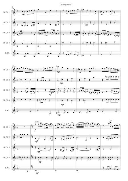 Camp David For Clarinet Quintet Page 2