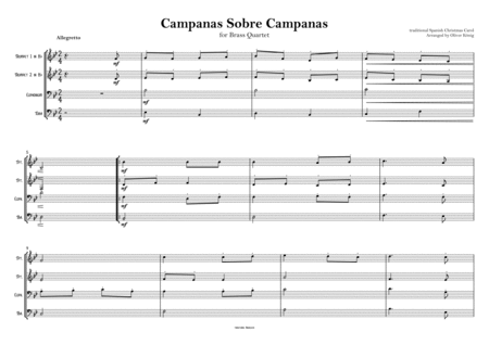 Campana Sobre Campana Spanish Christmas Carol For Brass Quartet Page 2