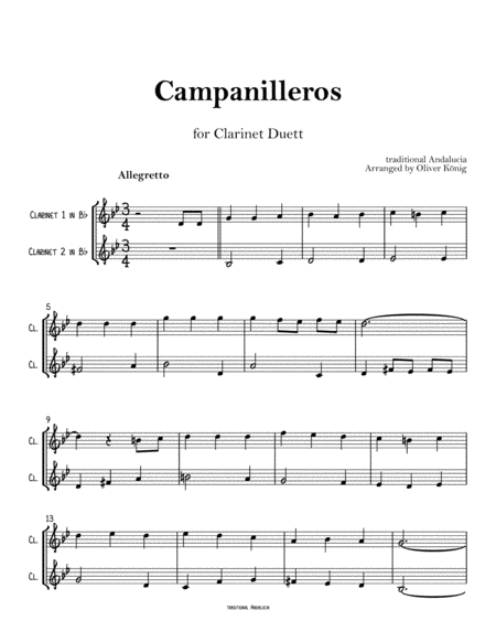 Campanilleros Spanish Christmas Carol For Woodwind Duet Page 2