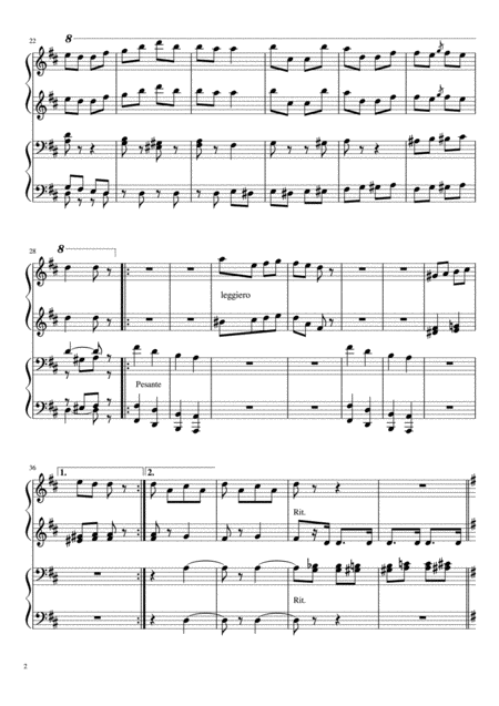 Can Can 4 Hands 1 Piano Page 2