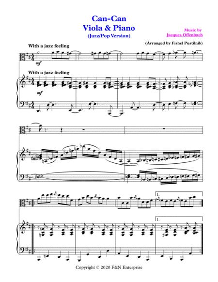 Can Can Jazz Pop Version For Viola And Piano Video Page 2