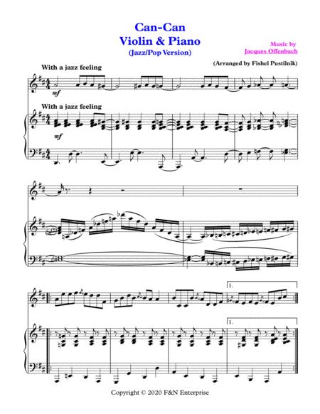 Can Can Jazz Pop Version For Violin And Piano Video Page 2