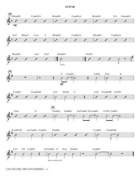 Can You Feel The Love Tonight From The Lion King Arr Mark Brymer Guitar Page 2