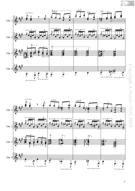 Cancion Carorena Sheet Music For 4 Guitars Page 2