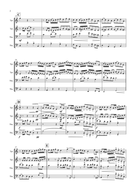 Canon C Major Kanon C Dur Brass Quartet Page 2