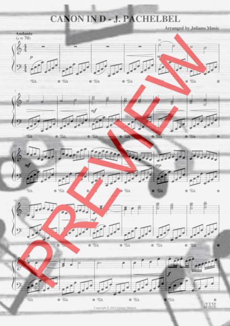 Canon In D Easy Piano C Version J Pachelbel Page 2