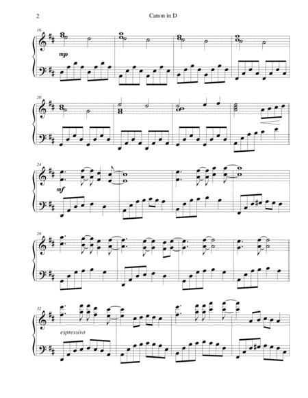 Canon In D In Modern Romantic Style Late Intermediate Piano Page 2