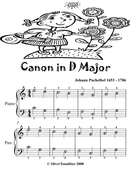 Canon In D Major Easiest Piano Sheet Music Tadpole Edition Page 2