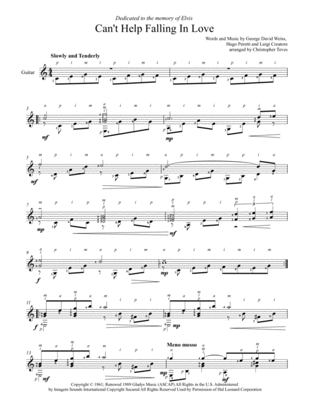 Cant Help Falling In Love Easy Guitar Solo Page 2