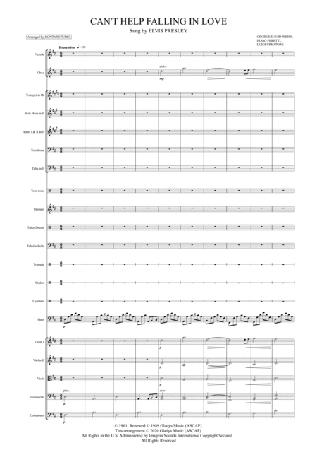 Cant Help Falling In Love Orchestral Arrangement Page 2