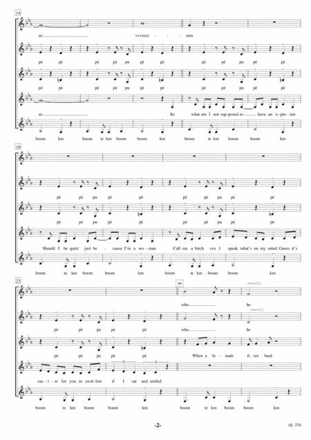 Cant Hold Us Down Ssaaa A Cappella Page 2