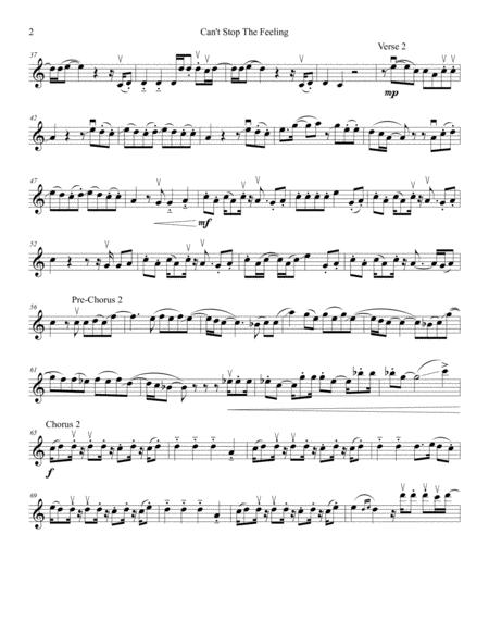 Cant Stop The Feeling By Justin Timberlake Early Intermediate Violin Solo Page 2