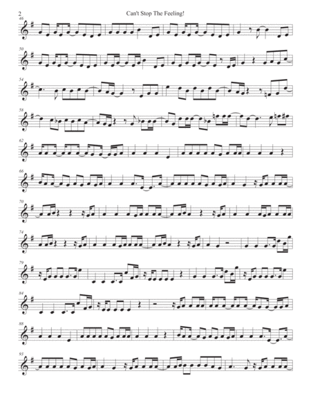Cant Stop The Feeling Tenor Sax Page 2