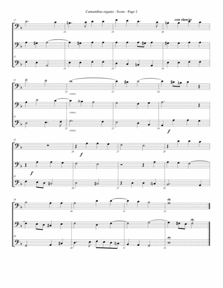 Cantantibus Organis For Trombone Or Low Brass Trio Page 2