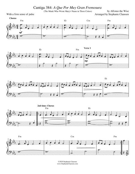 Cantiga 384 A Que Por Muy Gran Fremosura Harp Solo Page 2