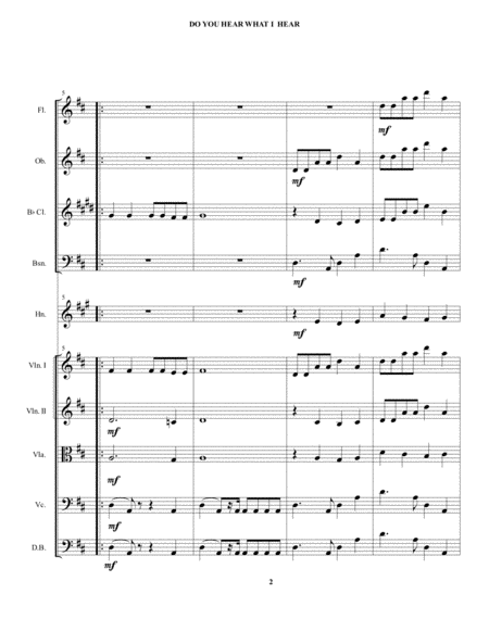 Cantique De Noel O Holy Night Wind Quartet Page 2